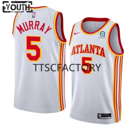 Atlanta Hawks Dejounte Murray 5 Nike 2022-23 Association Edition Valkoinen Lasten Pelipaidat Swingman